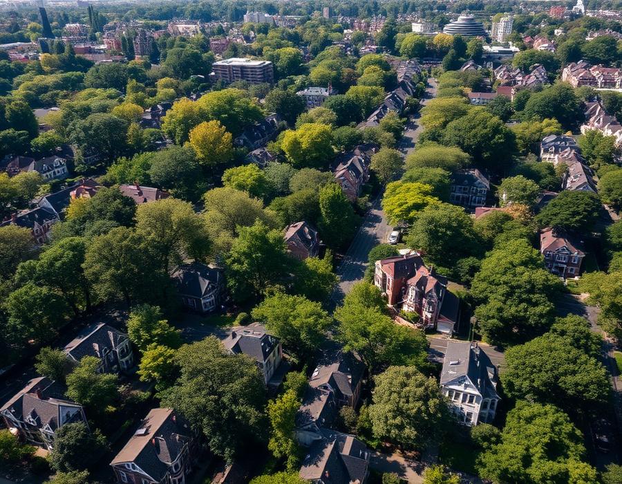 Aerial view of Forest Hills, Queens
